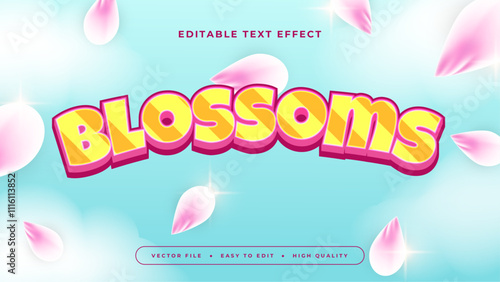 Colorful blossom 3d editable text effect - font style