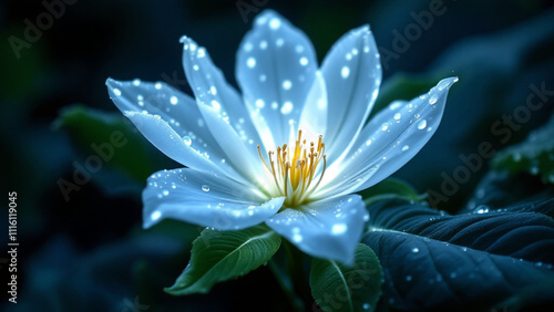 Exquisite Kadupul Flower, Rare Night-Blooming Beauty of Nature. photo