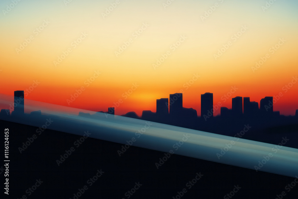 Obraz premium a city skyline