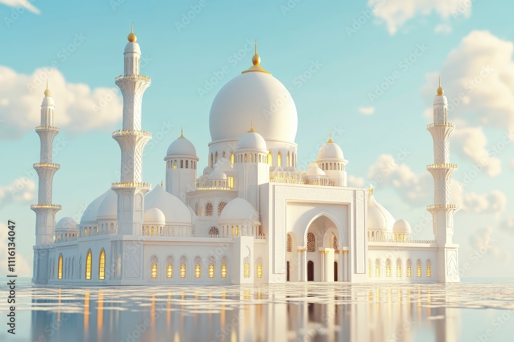 Obraz premium 3d illustration of a mosque 