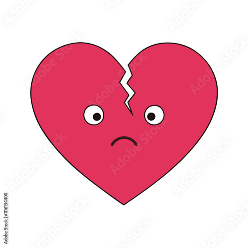 Love Heart Break Vector Design.