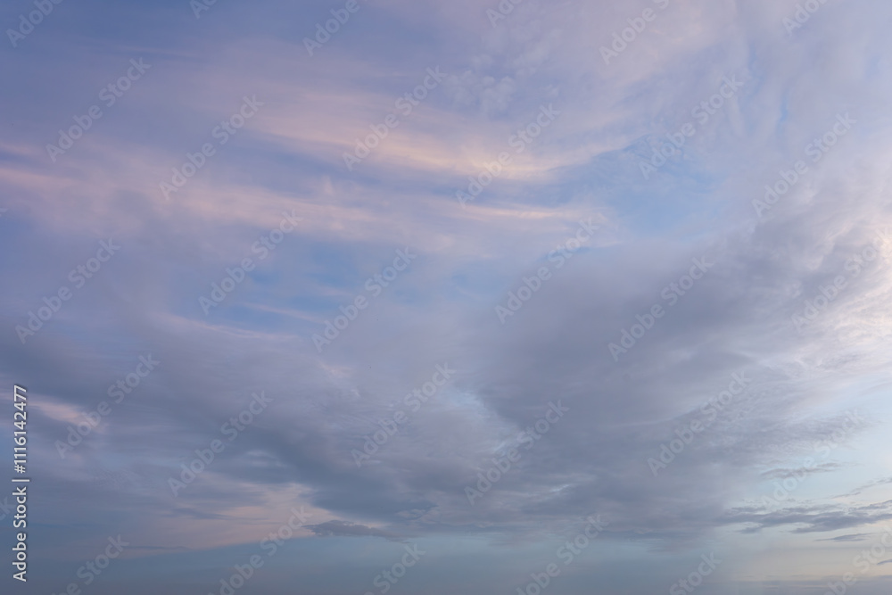 Serene Sunset Sky Pastel Cloudscape Background Serene Sunset Sky Pastel Cloudscape Background