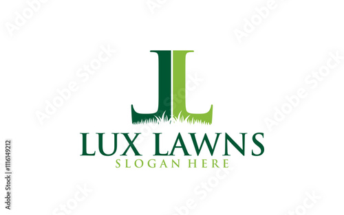 landscape logo for lawn or gardening business design template