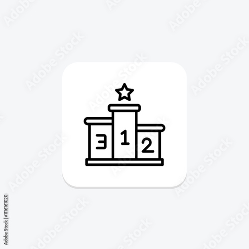 Podium line icon , vector, pixel perfect, illustrator file photo