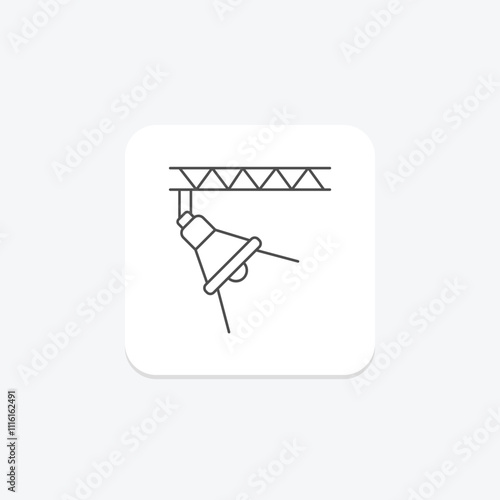 Stage Lighting thinline icon , vector, pixel perfect, illustrator file