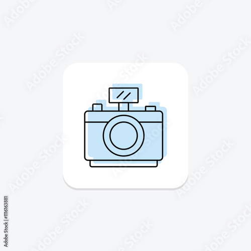 Photography color shadow thinline icon , vector, pixel perfect, illustrator file