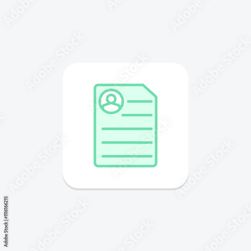 Registration duotone line icon , vector, pixel perfect, illustrator file