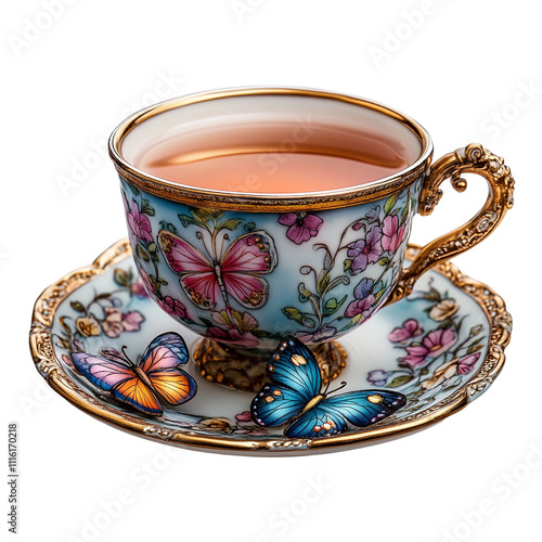 Amazing Alice in Wonderland Tea  Isolated On Transparent Background 