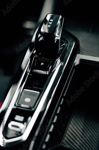 automatic transmission of a new expensive car photo