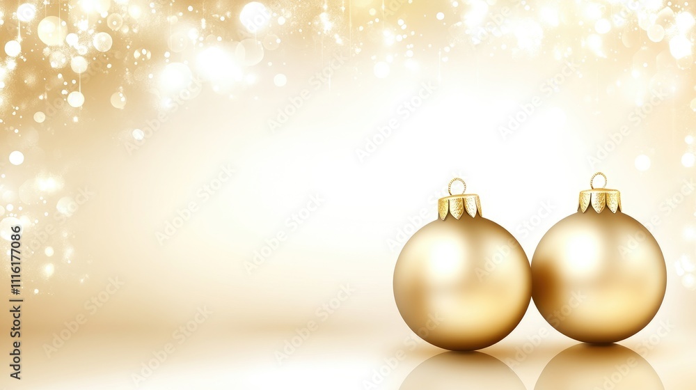 Golden Christmas ornaments on a shimmering golden background, ideal for festive decor, holiday celebration, warm ambiance, elegant design, seasonal decoration. Golden Christmas ornaments on a shimmering golden background, ideal for festive decor, holiday celebration, warm ambiance, elegant design, seasonal decoration.