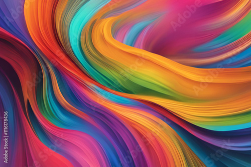 Colorful abstract background, organic rainbow burst, natural forms, vivid shades, smooth transitions, lively composition, nature-inspired abstraction