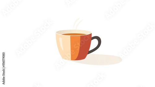 A simple illustration of a steaming cup of tea or coffee, symbolizing relaxation and comfort.