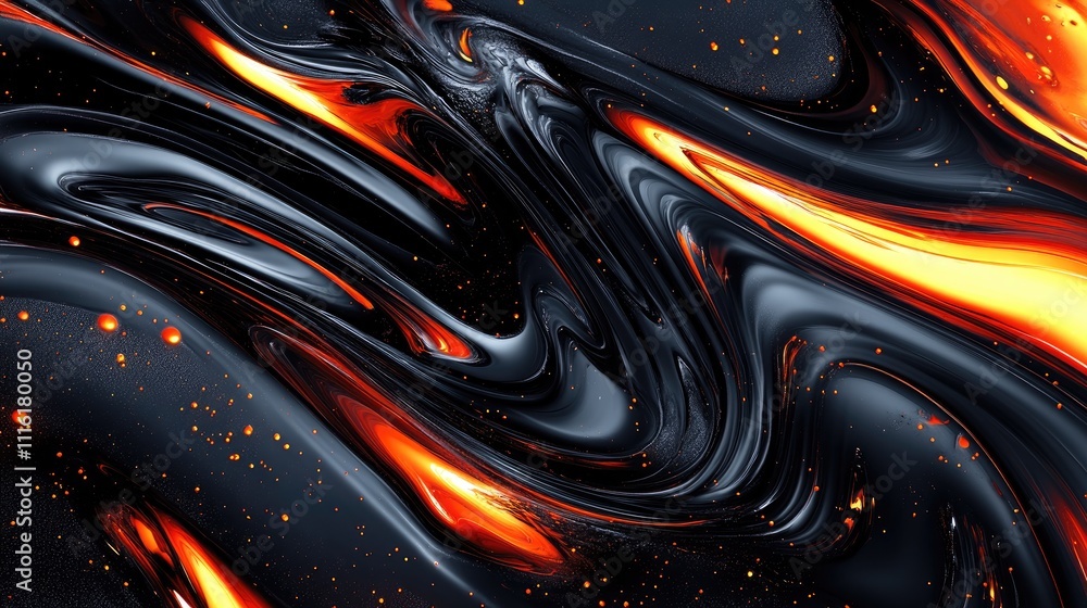 Abstract fluid art with black and red tones featuring a dynamic burning flame effect and swirling patterns for modern backgrounds Abstract fluid art with black and red tones featuring a dynamic burning flame effect and swirling patterns for modern backgrounds