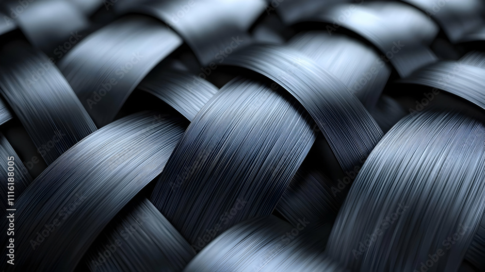 Fototapeta premium Abstract 3D Render of Intertwined Curved Lines