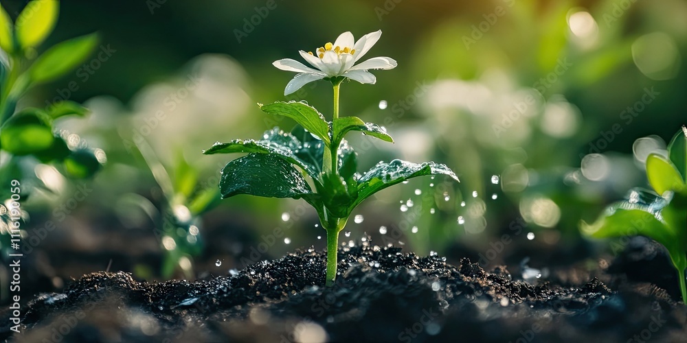 Fertilizer designed for improving the growth of plants and flowers, enriched with phosphorus and potassium to promote healthy development.