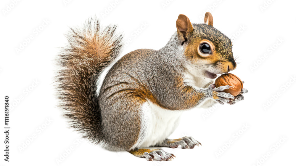 A squirrel holding an acorn, showcasing its playful nature and connection to nature. A squirrel holding an acorn, showcasing its playful nature and connection to nature.