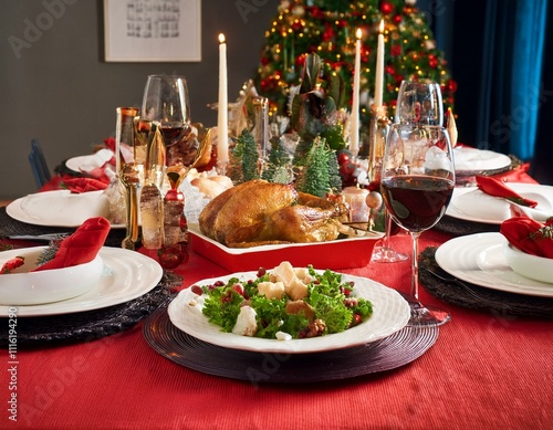 cena de noche buena , navidad . photo