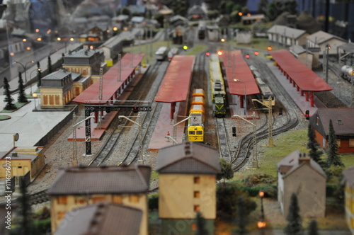The image showcases vintage toy trains at the Museo del Ferrocarril de Madrid (Madrid Railway Museum)