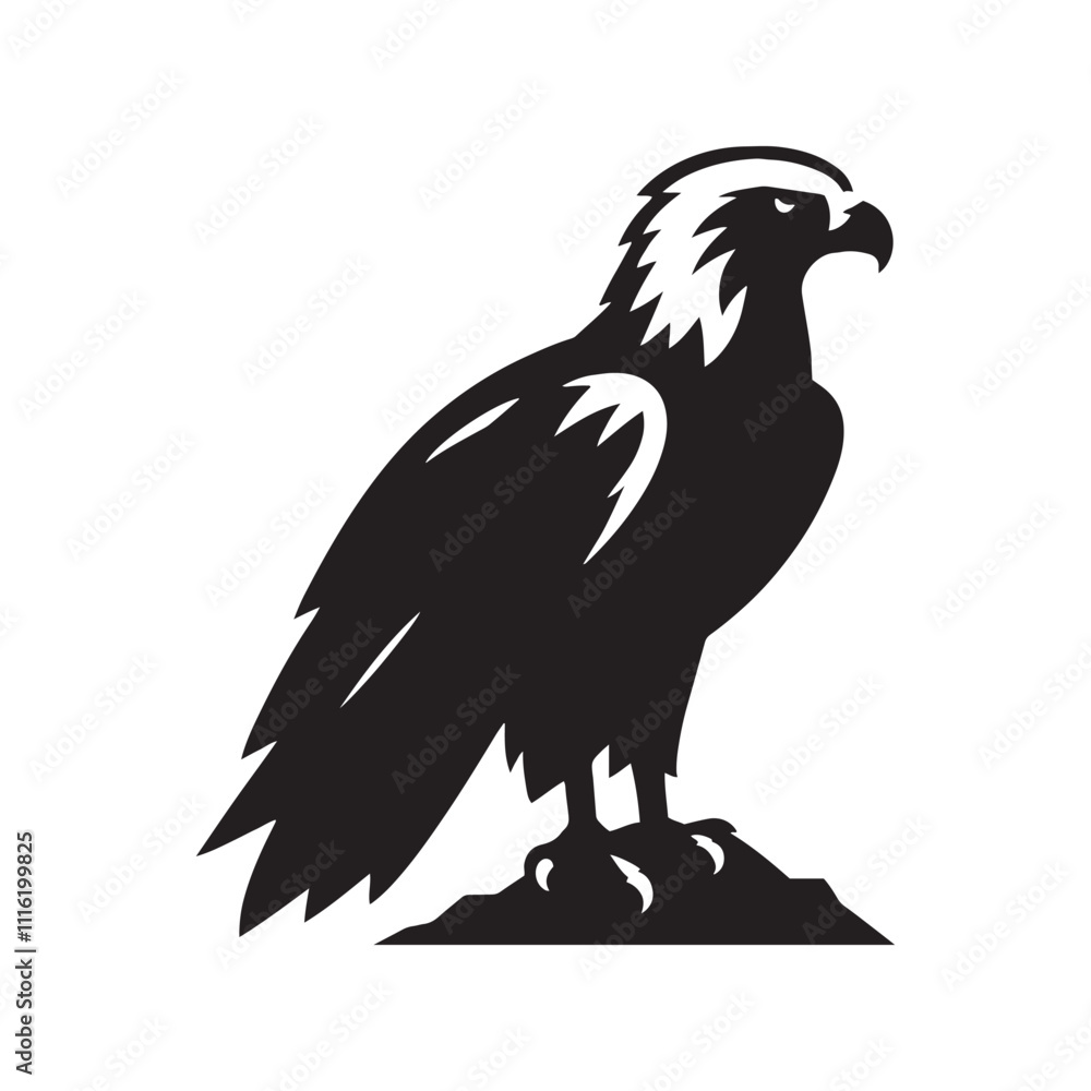 Unique eagle silhouette for artistic and print applications - Eagle black vector
Unique eagle silhouette for artistic and print applications - Eagle black vector