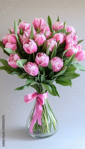 Celebrate mother s day and international women s day with a stunning double peony tulips bouquet photo