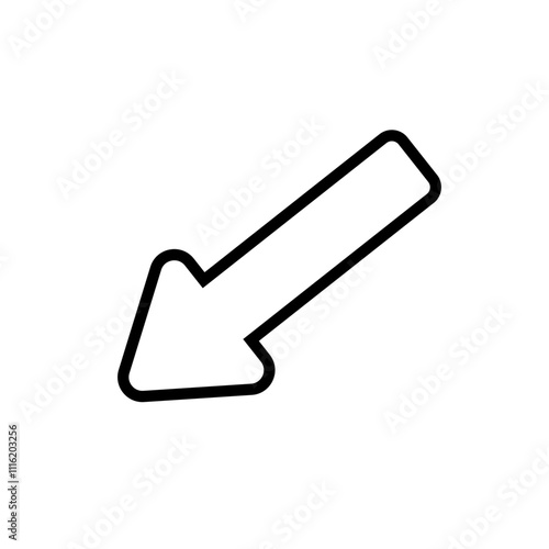 左ななめ下矢印