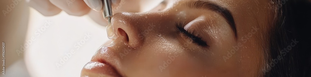 Fototapeta premium Close-up of a woman undergoing spa treatments. Selective focus