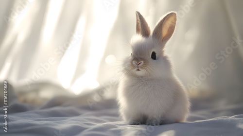 rabbit on a solid background.