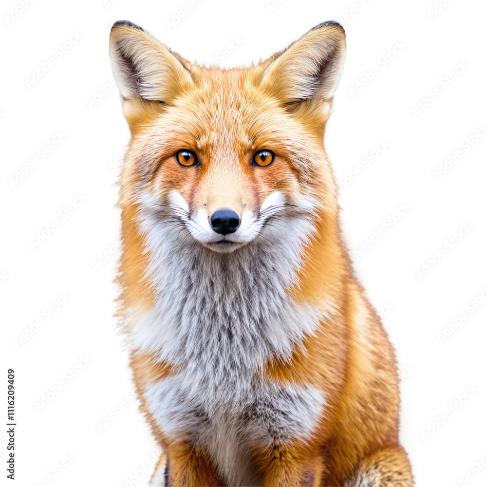 Fototapeta premium red fox vulpes isolated on transparent background
