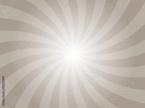 Boulder gray sunburst background. Radial retro glowing rays banner. Soft grey retro whirlwind starburst vector abstract background. Twisted radial illustration.