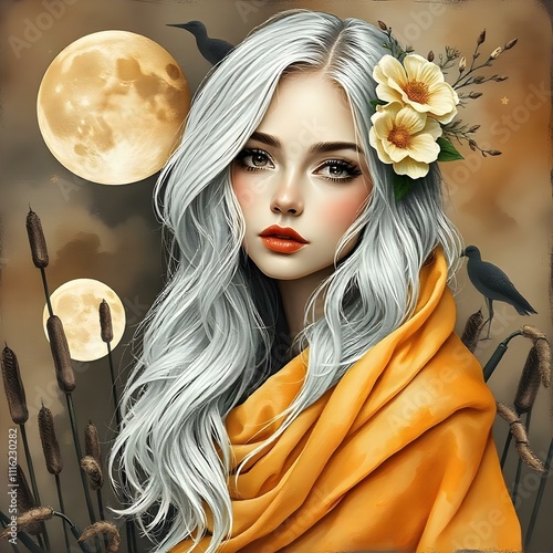 portrait of a woman with hair