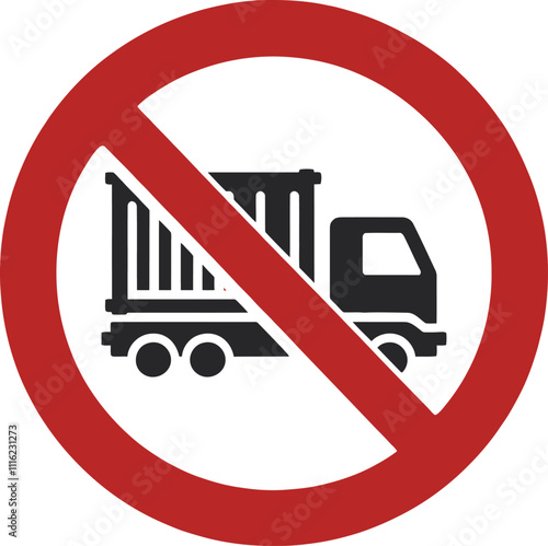 No dumping cargo prohibited sign vector