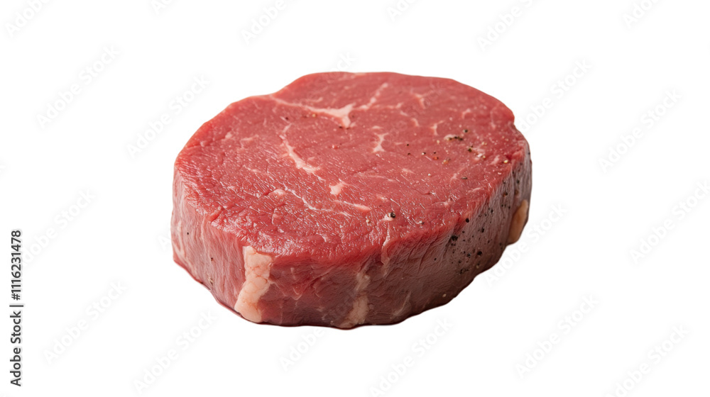 Fresh meat sprinkled with black pepper on transparent background Fresh meat sprinkled with black pepper on transparent background