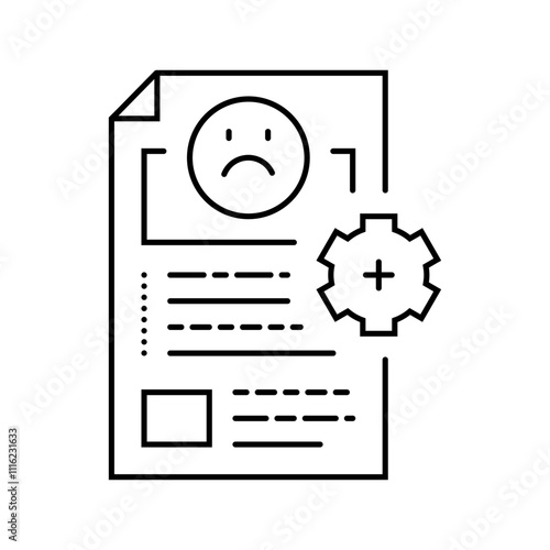 complaint resolution business process line icon vector. complaint resolution business process sign. isolated contour symbol black illustration