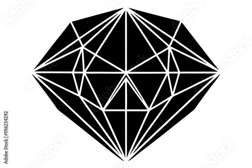 Polygon silhouette vector design