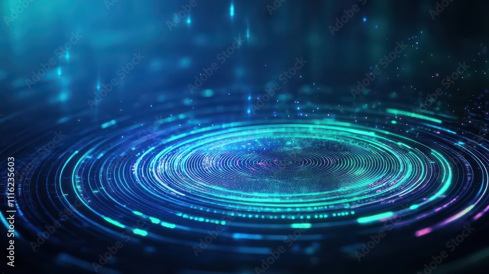 Abstract concentric circles mimicking sound waves, psychedelic style, vibrant blues and greens, bold neon highlights, calming movement Abstract concentric circles mimicking sound waves, psychedelic style, vibrant blues and greens, bold neon highlights, calming movement