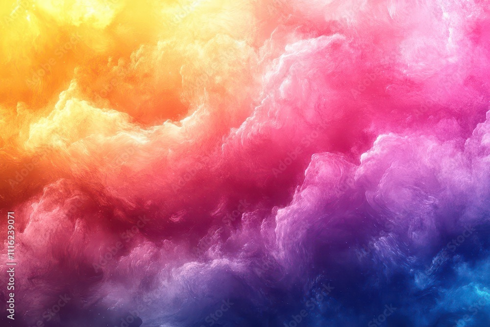 Obraz premium colorful abstract watercolor background merging vibrant hues, creating a visually stunning and fluid design perfect for artistic themes and creative projects