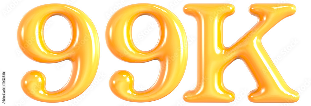 Follower Number 99 3D Render Follower Number 99 3D Render