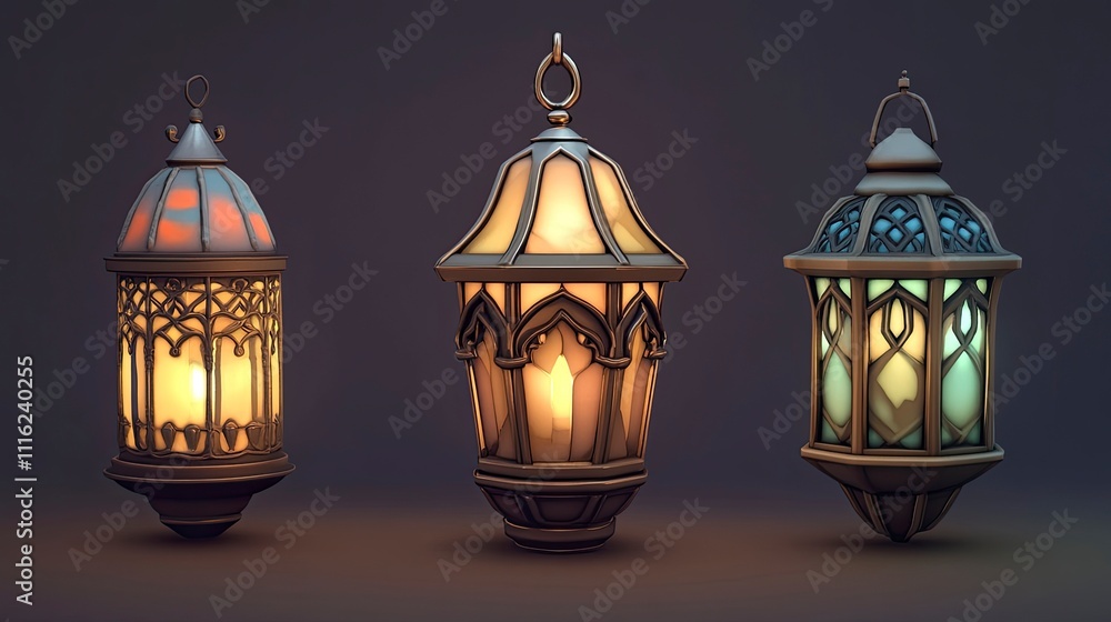 Lantern for Ramadan and Eid Greeting. Lantern for Ramadan and Eid Greeting.