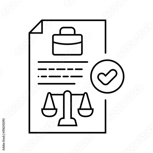 regulatory compliance business process line icon vector. regulatory compliance business process sign. isolated contour symbol black illustration