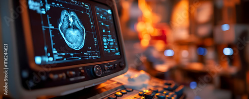 Medical Brain Scan Image Diagnostic Technology Display Ultrasound Machine