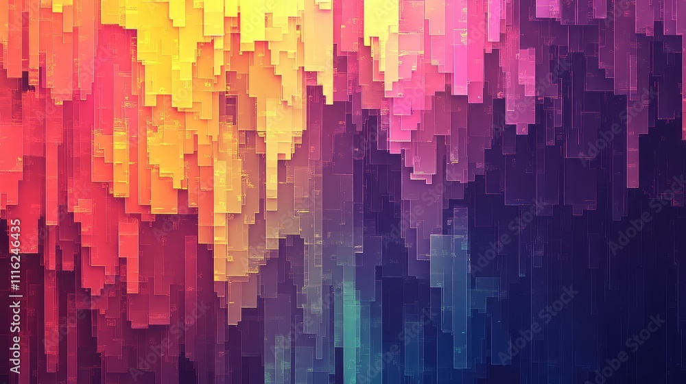 A glitchy pixel overlay texture in bright neon hues, with sharp edges and vibrant patterns creating a modern, digital aesthetic A glitchy pixel overlay texture in bright neon hues, with sharp edges and vibrant patterns creating a modern, digital aesthetic