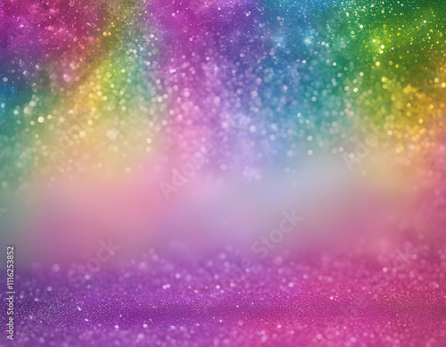 Fun rainbow pink, blue green, purple, yellow color glitter sparkle background