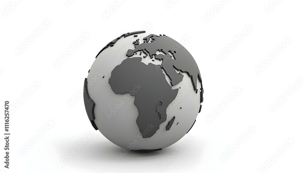 Fototapeta premium Earth isolated on white background