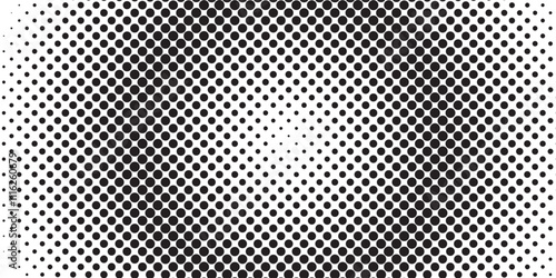Wave halftone pattern. Halftone dots background. Vector