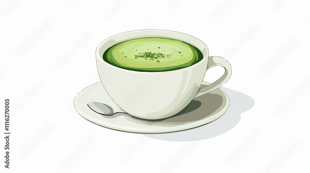 Matcha Tea Beverage Icon Vector Illustration Matcha Tea Beverage Icon Vector Illustration
