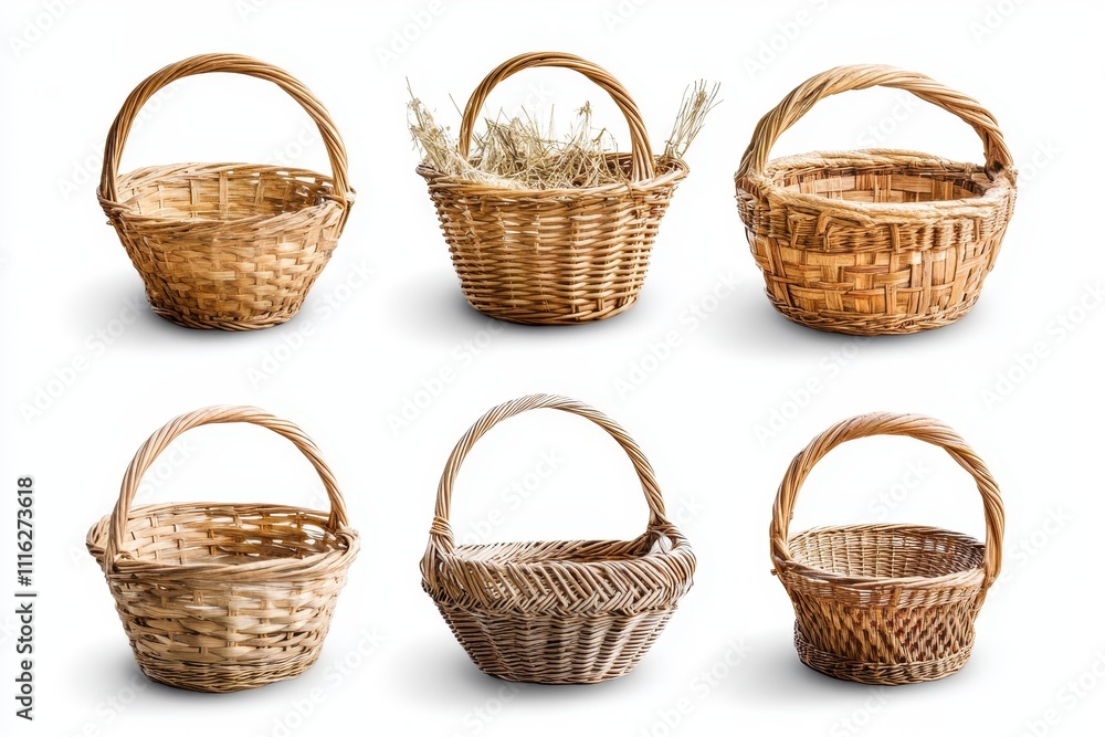 Set of basket isolated in white background Set of basket isolated in white background
