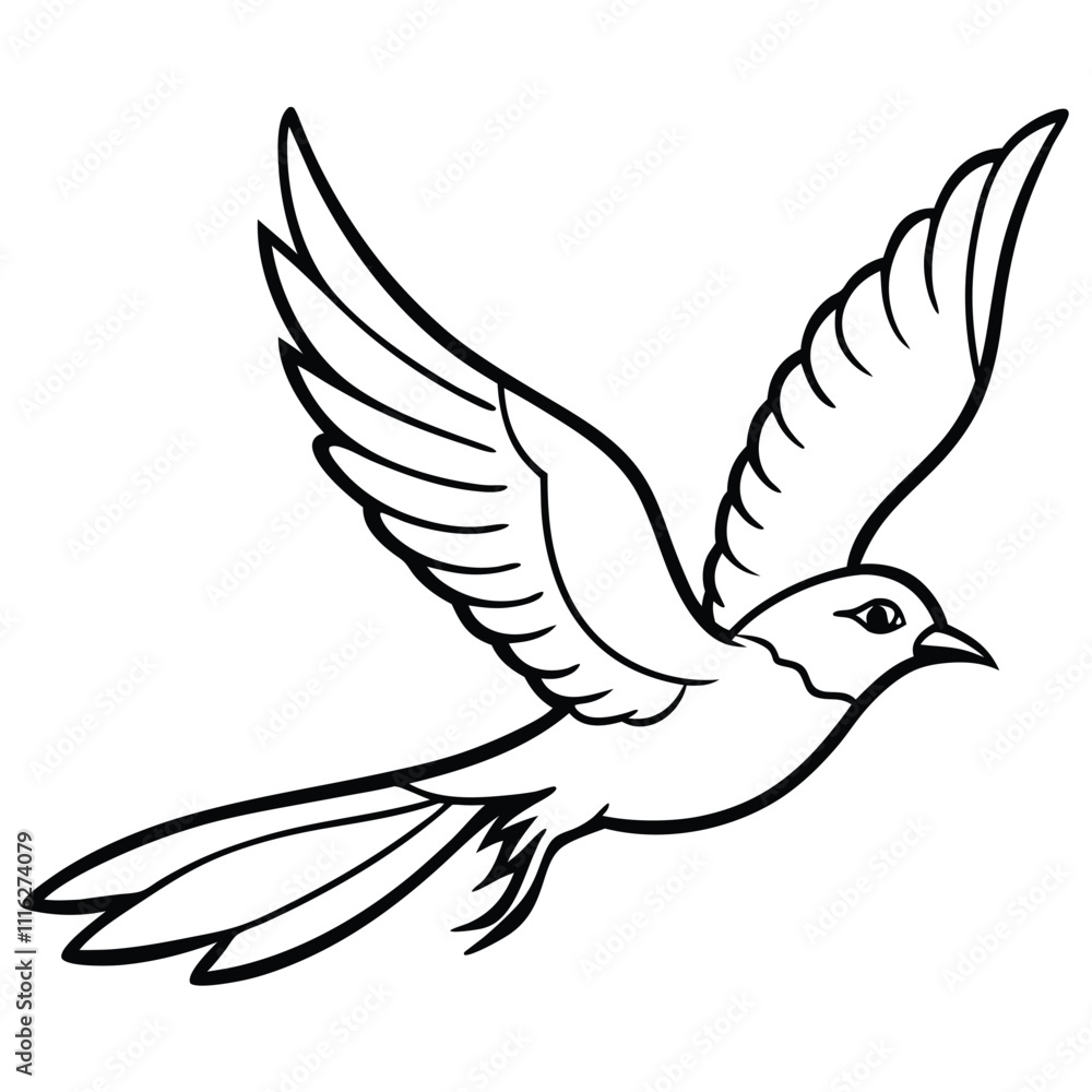 Naklejka premium beautiful-bird-flying-style (1).eps