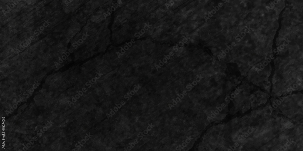 Obraz premium Vintage smooth chalk board backdrop Grunge rock scratch aged cracked antique black distressed gradient rough vintage dirty wall concrete vein texture background.