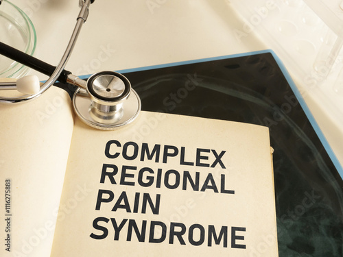 Complex regional pain syndrome CRPS is shown using the text