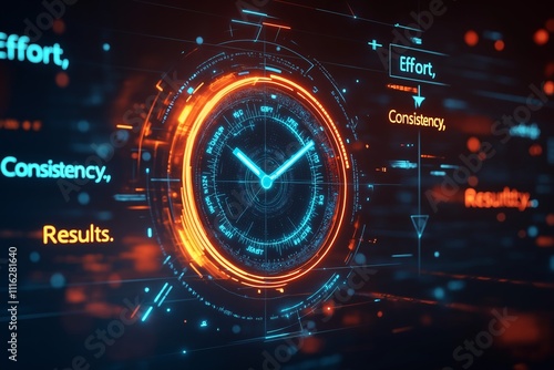 A clock with the words 